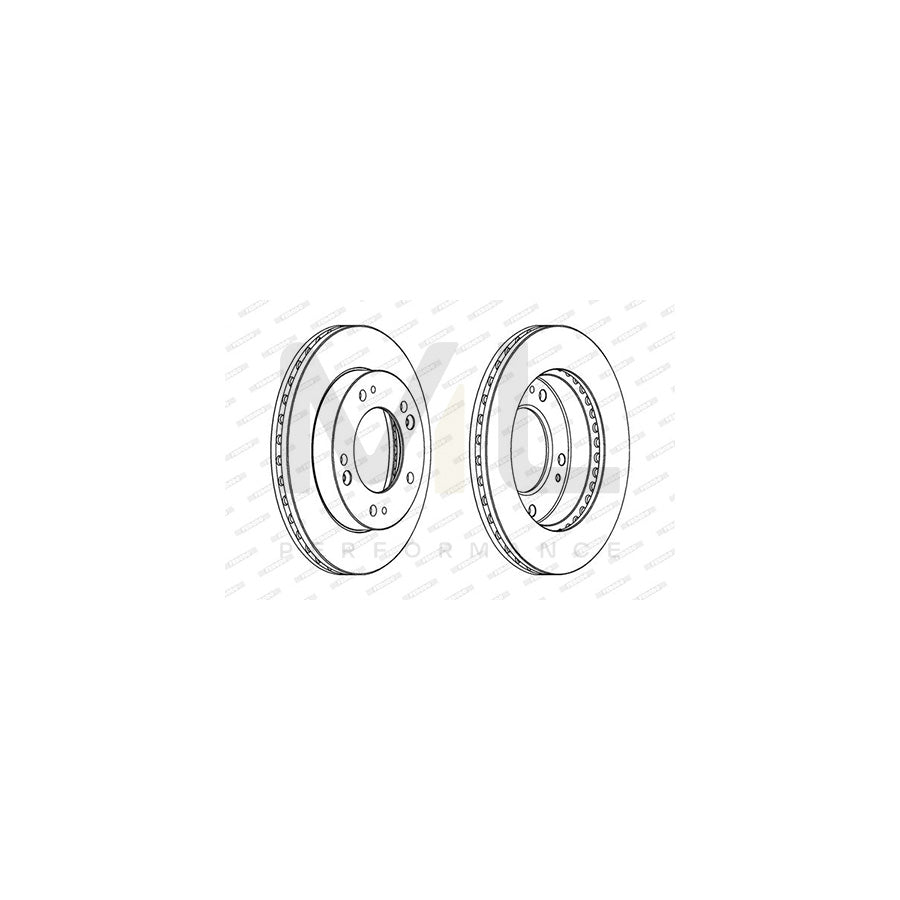 FERODO PREMIER DDF993 Brake Disc Vented, without bolts/screws | Performance Parts Direct Car Parts