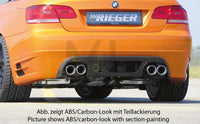Rieger 00099568 BMW 3 Series E92 E93 Rear Diffuser for Twin Tailpipe Left & Right - Carbon-Look