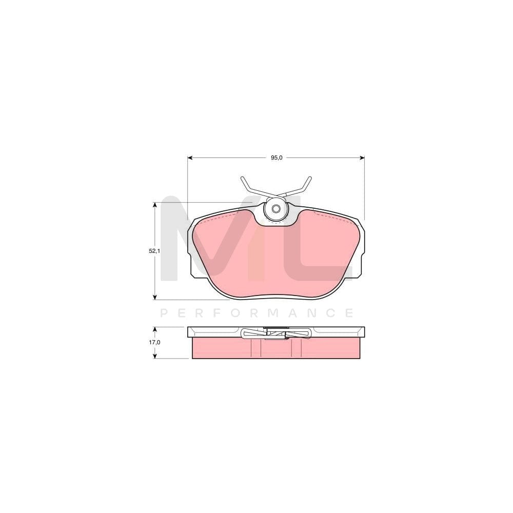 TRW Gdb850 Brake Pad Set Not Prepared For Wear Indicator | Performance Parts Direct Car Parts