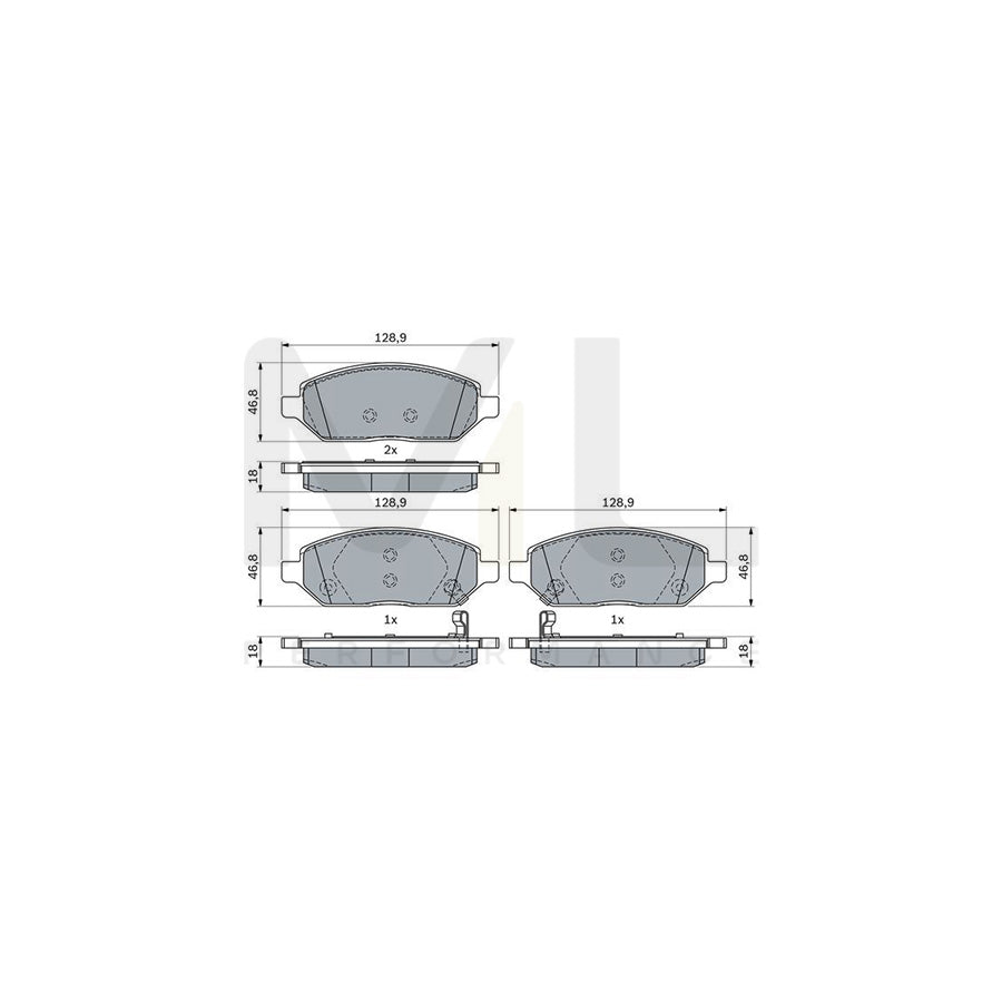 Bosch 0986494906 Brake Pad Set BP2359 | Performance Parts Direct Car Parts