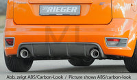 Rieger 00088059 Ford Focus 2 ST Rear Diffuser for Original Tailpipe Left & RIght - Glossy Black