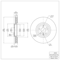 DFC 17-20 Jaguar F-Pace Front Brake Rotor