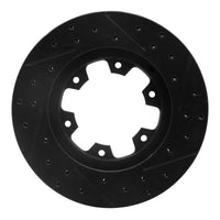 R1 Concepts R1 83-85 Nissan 720 DATSUN Front Left Drilled & Slotted Black Brake Rotor