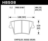 Hawk Performance Hawk 05-10 Chrysler 300 (except SRT8) / 08-10 Dodge Challenger SE/RT HPS 5.0 Brake Pads