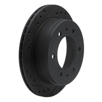 R1 Concepts R1 88-95 Nissan Pathfinder Rear Right Drilled & Slotted Black Brake Rotor
