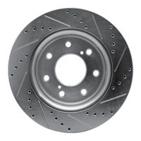 R1 Concepts R1 10-14 Ford F-150 4WD Front Left Drilled & Slotted Silver Brake Rotor
