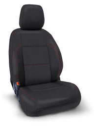 PRP Seats PRP 2016+ Toyota Tacoma Front Seat Covers (Pair) - Black with Red Stitching
