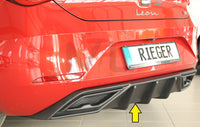 Rieger 00027055 SEAT Leon KL Rear Diffuser -  Matte Black