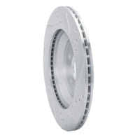 R1 Concepts R1 19-23 Subaru Crosstrek Rear Left Drilled & Slotted Silver Brake Rotor