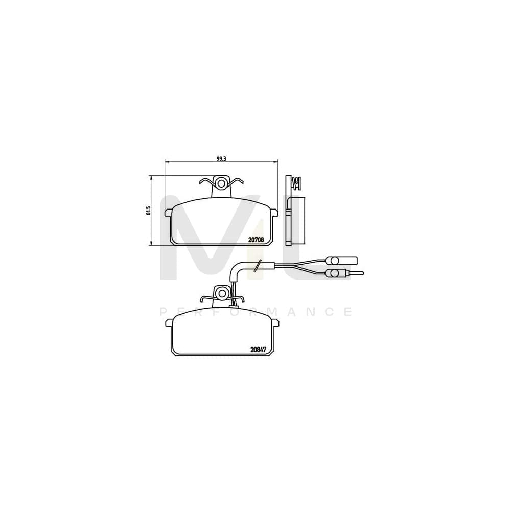Brembo P 23 019 Brake Pad Set With Brake Caliper Screws