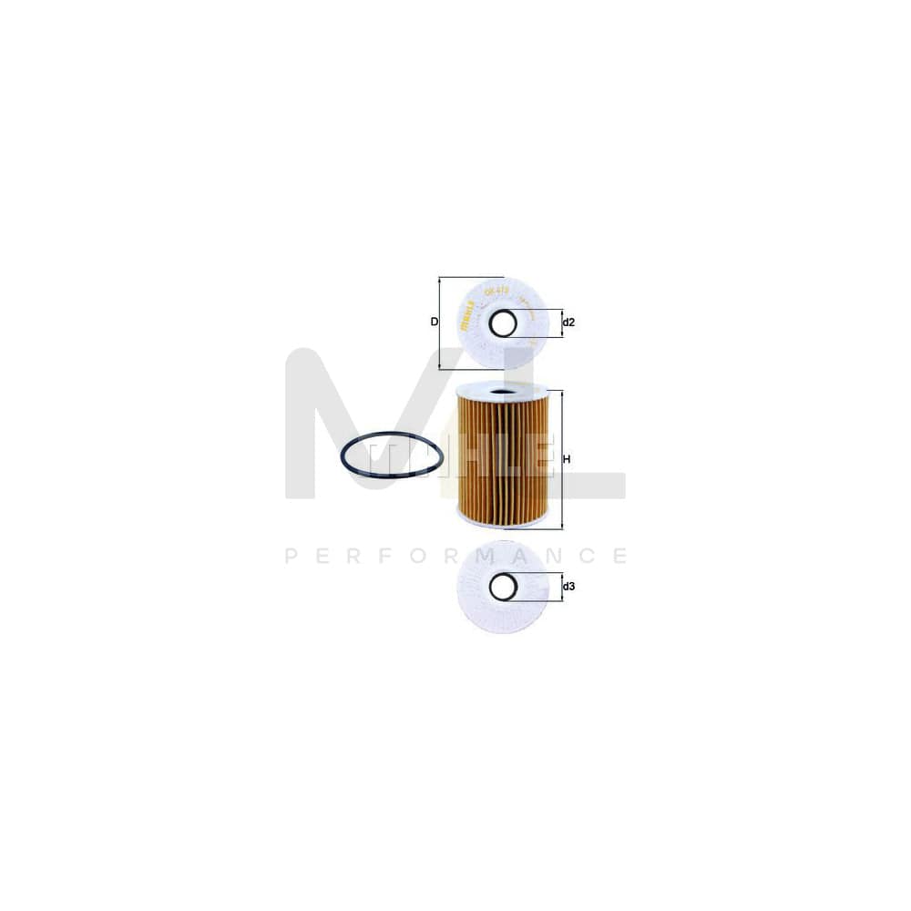 MAHLE ORIGINAL OX 415D Oil Filter Filter Insert | Performance Parts DirectCar Parts