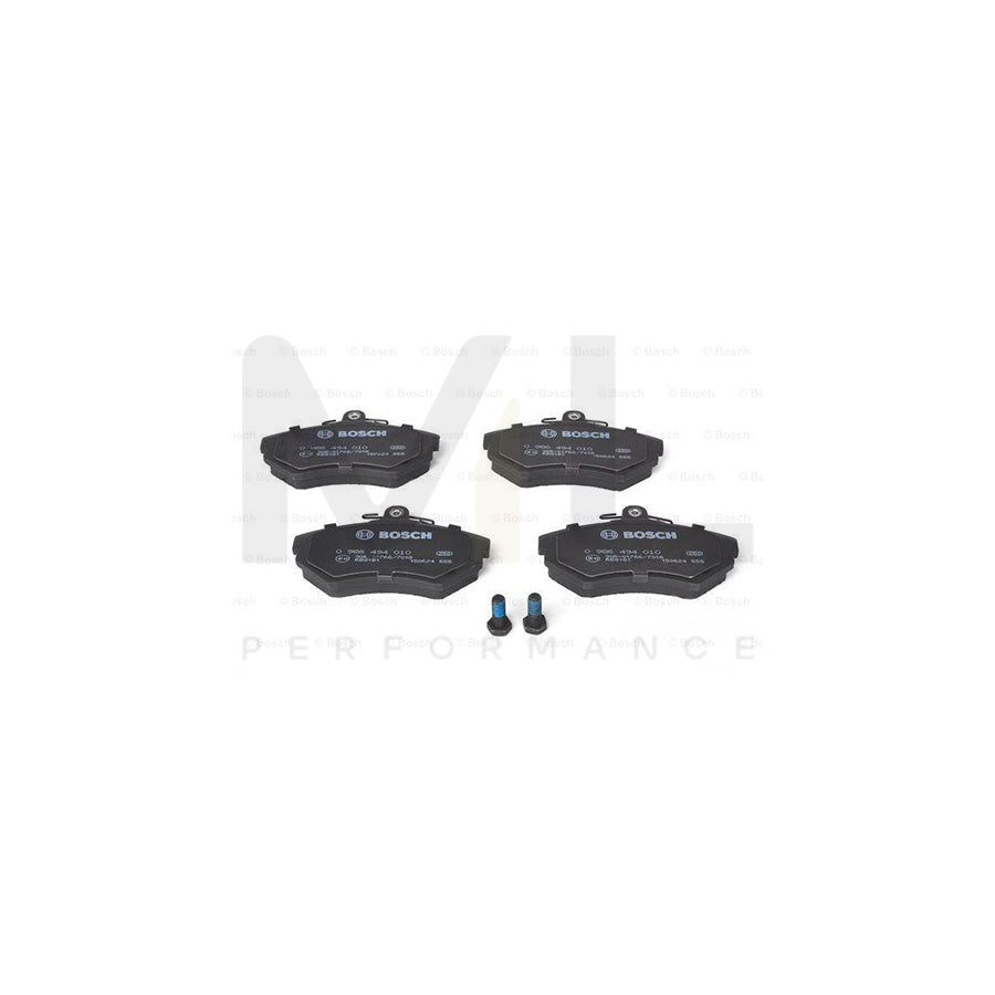 Bosch 0986494010 Brake Pad Set With Anti-Squeak Plate, With Bolts/Screws, With Mounting Manual BP237 | Performance Parts Direct Car Parts