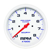 Autometer Marine Silver Oil Pressure 2 1/16in 100 psi Mechanical Gauge