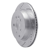R1 Concepts R1 08-12 Land Rover LR2 Rear Left Drilled & Slotted Silver Brake Rotor