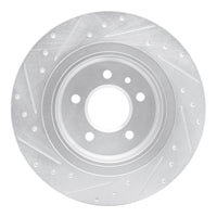 R1 Concepts R1 16-18 Buick Envision Rear Right Drilled & Slotted Silver Brake Rotor