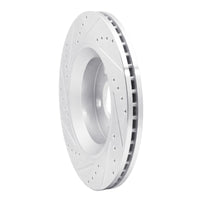 R1 Concepts R1 12-18 Jeep Wrangler Front Right Drilled & Slotted Silver Brake Rotor
