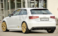 Rieger 00099143 Audi 8V A3 Rear Diffuser for Twin Tailpipe Left & Right - Carbon-Look