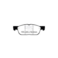 EBC DP42383R Ford Yellowstuff Front Brake Pads - ATE Caliper (Inc. Focus Mk4 & Kuga Mk3) (Pair)