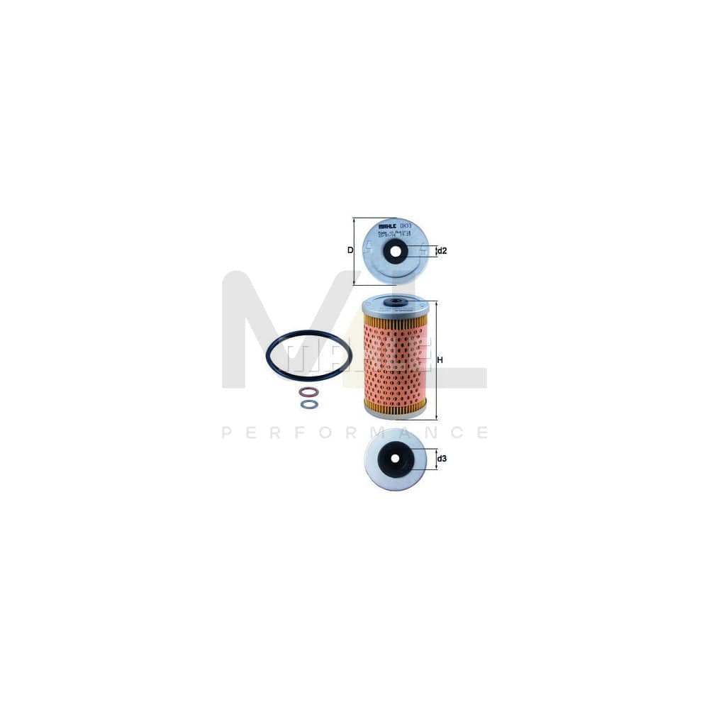 MAHLE ORIGINAL OX 33D Oil Filter Filter Insert | Performance Parts DirectCar Parts
