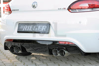 Rieger 00088085 VW 13 Mk3 Scirocco Rear Diffuser for Twin Tailpipe Left & Right - Glossy Black