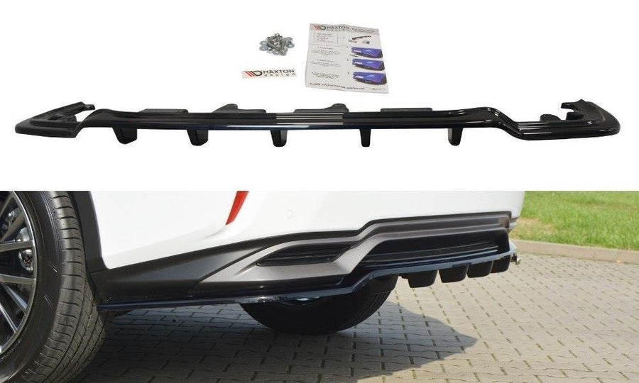 Maxton Design Lexus RX MK4 H Central Rear Splitter (with vertical bars)