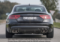 Rieger 00088040 Audi B8 B81 A5 Rear Diffuser for Original Tailpipe Left & RIght - Glossy Black