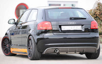 Rieger 00099832 Audi 8P A3 Rear Diffuser for Original Tailpipe Left - Carbon-Look