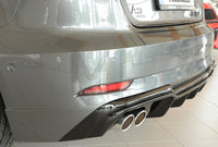 Rieger 00088180 Audi 8V A3 Rear Diffuser for Twin Tailpipe Left - Glossy Black