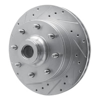 R1 Concepts R1 78-97 Dodge B3500 / B2500 Front Left Drilled & Slotted Silver Brake Rotor