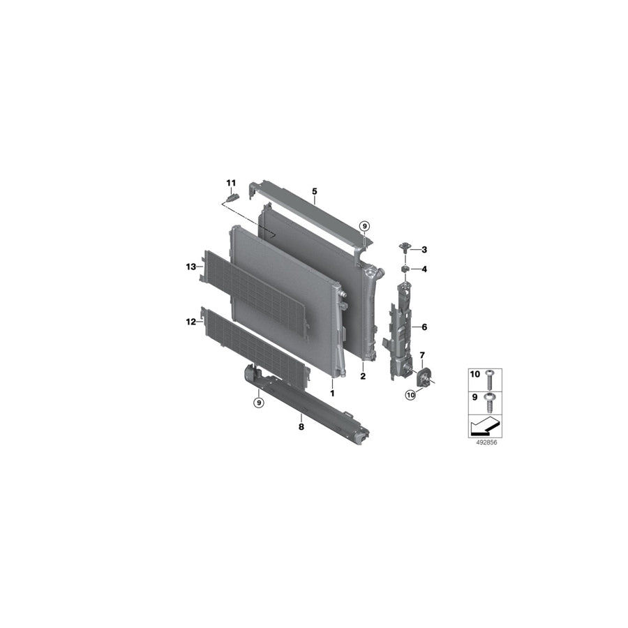 Genuine BMW 17118666748 G20 G21 G29 Radiator (Inc. 320i, 330iX & 320i 1.6)