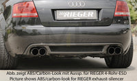 Rieger 00055269 Audi 8H A4 Rear Diffuser for Sport Tailpipe Left & Right -  Matte Black