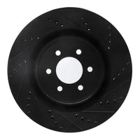 R1 Concepts R1 2003-2017 Dodge Viper Front Right Drilled & Slotted Black Brake Rotor