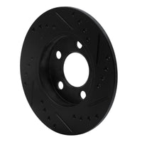 R1 Concepts R1 01-06 Audi TT Quattro Rear Left Drilled & Slotted Black Brake Rotor