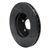 R1 Concepts R1 03-09 Mercedes-Benz E320 Front Left Drilled & Slotted Black Brake Rotor