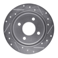 R1 Concepts R1 01-19 Ford Focus Rear Left Drilled & Slotted Silver Brake Rotor