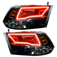 ORACLE Lighting Oracle 09-17 RAM 1500 Quad Pre-Assembled Headlights Blk Housing - w/ Simple Controller