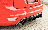 Rieger 00088118 Ford Focus 2 ST Rear Diffuser for Original Tailpipe Left & Right - Glossy Black