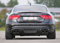 Rieger 00099893 Audi B8 B81 Rear Diffuser for Sport Tailpipe Left & Right (A5 & S5) - Carbon-Look