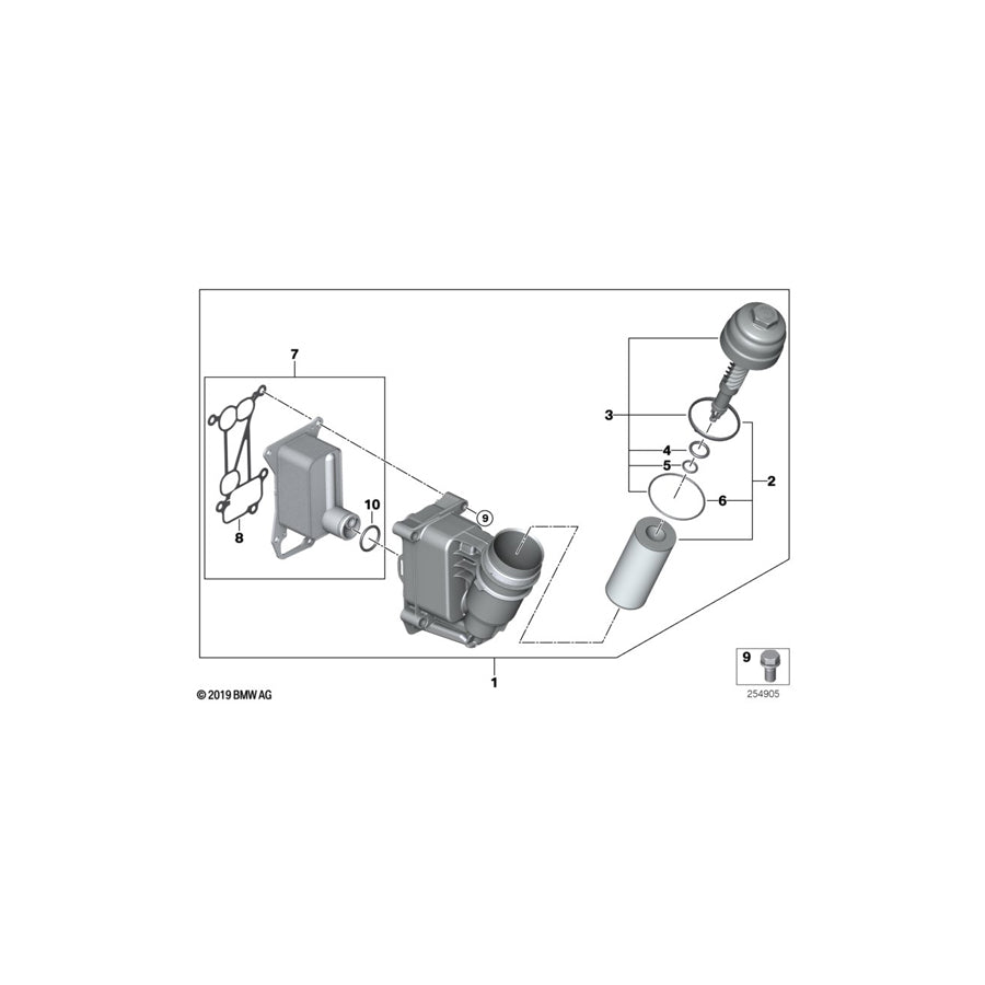 Genuine BMW 11427800066 F11 F07 E92 Oil Filter (Inc. 530dX, 535d & 330xd) |