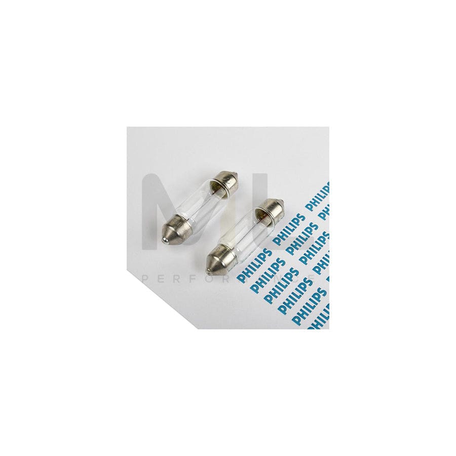 PHILIPS 12844B2 Bulb, licence plate light 12V 5W, C5W, Festoon lamp, SV8,5 | Performance Parts Direct Car Parts