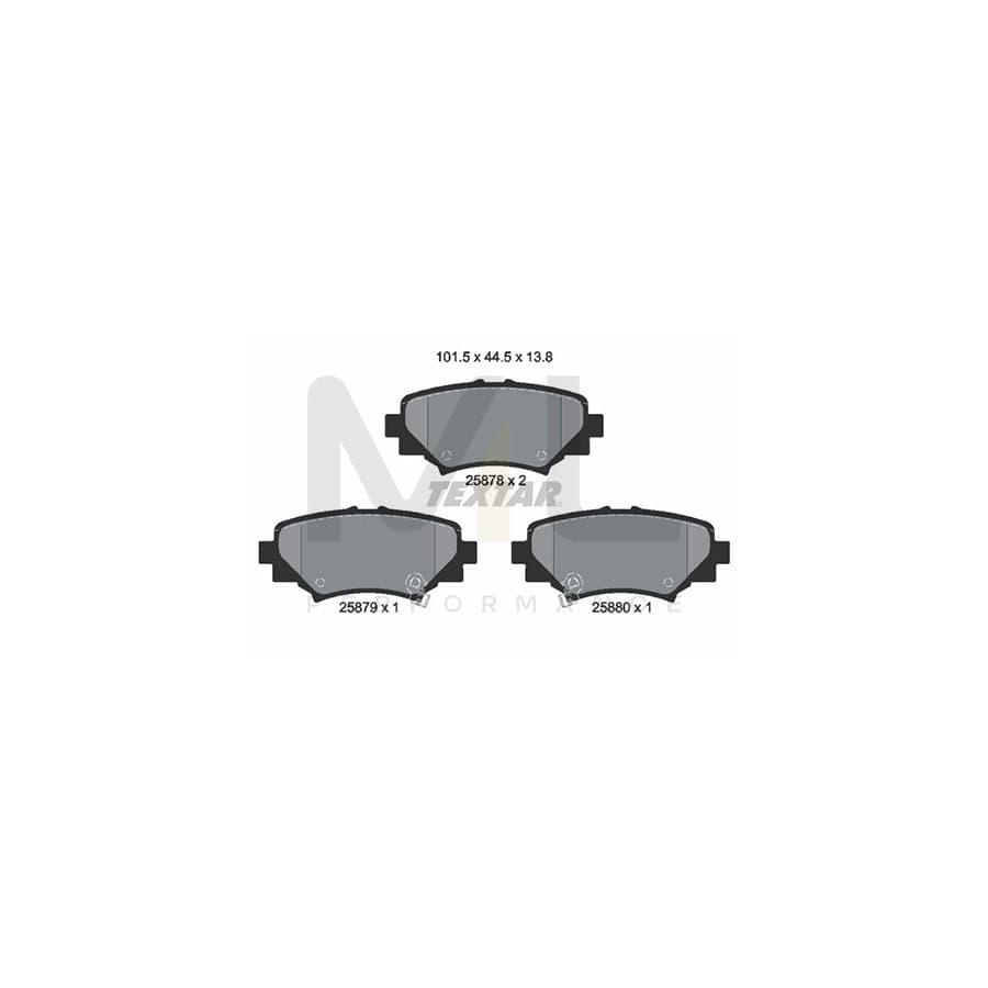 TEXTAR 2587801 Brake pad set for MAZDA 3 with acoustic wear warning