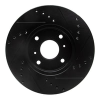 R1 Concepts R1 98-99 Acura CL Front Left Drilled & Slotted Black Brake Rotor