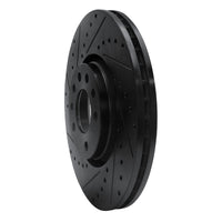 R1 Concepts R1 03-11 Cadillac BLS (Mexico) Front Left Drilled & Slotted Black Brake Rotor
