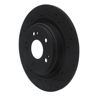 R1 Concepts R1 17-20 Acura MDX Rear Right Drilled & Slotted Black Brake Rotor