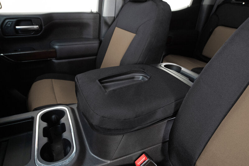 Covercraft 17-24 Nissan Armada Endura PrecisionFit Custom Front Row Seat Covers - Tan/Black