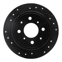 R1 Concepts R1 98-00 Chrysler LHS Front Left Drilled & Slotted Black Brake Rotor