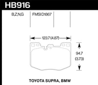 Hawk Performance Hawk 2020 Toyota Supra / 19-20 BMW Z4 PC Street Front Brake Pads