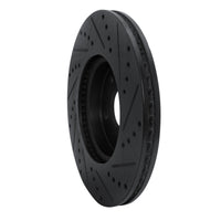 R1 Concepts R1 2013-2025 Acura Integra Front Left Drilled & Slotted Black Brake Rotor