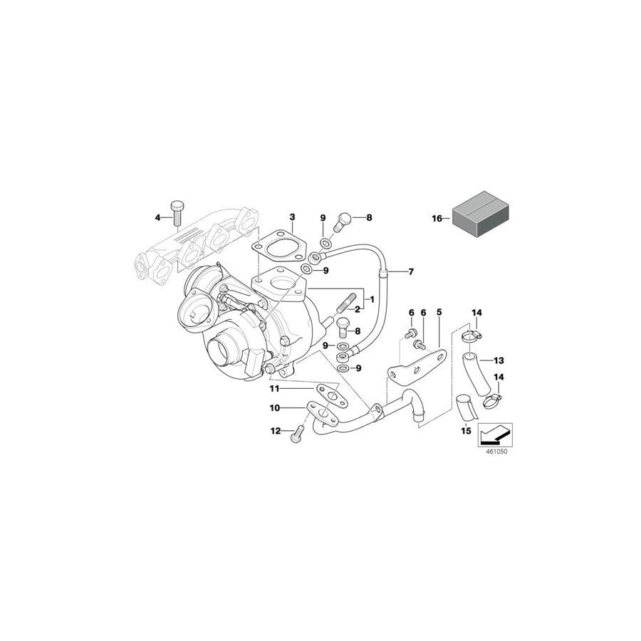 Genuine BMW 11427797675 E83 E61 Return Pipe (Inc. 520d & X3 2.0d)