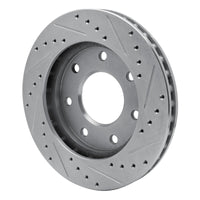 R1 Concepts R1 04-08 Ford F-150 RWD Front Left Drilled & Slotted Silver Brake Rotor